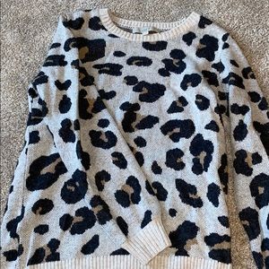 Cheetah print loft sweater